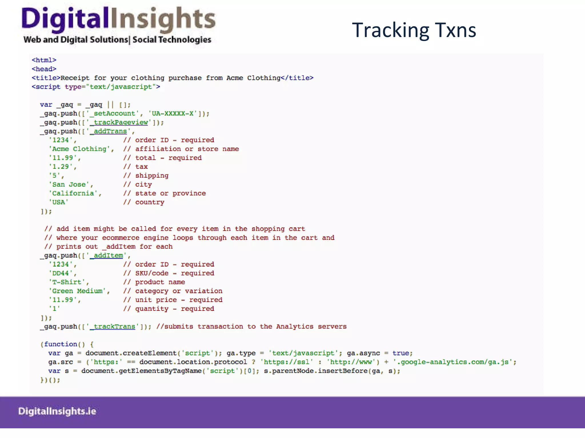 Tracking Txns 