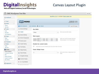 Building WP CMS System from Theme FrameworkCANVAS Theme – Woo Themes