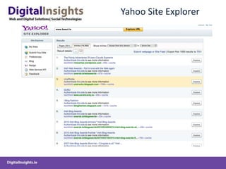 Yahoo Site Explorer
 