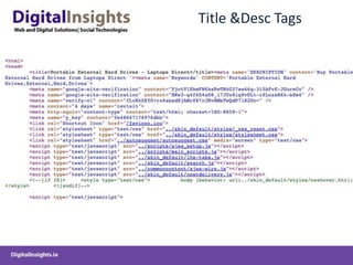 Title &Desc Tags
 