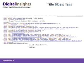 Title &Desc Tags
 