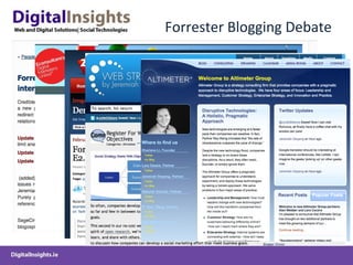 Forrester Blogging Debate  