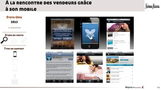 A la rencontre des vendeurs grâce
à son mobile
 Etats-Unis
     2012
  4 magasins

Étape de vente

MSG
Type de support




                                    14
 