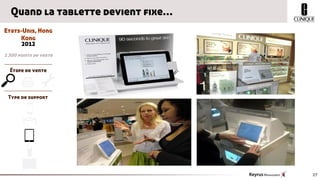 Quand la tablette devient fixe…
Etats-Unis, Hong
     Kong
      2012
1 300 points de vente

  Étape de vente

MSG
 Type de support




                                    27
 