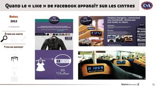 Quand le « like » de facebook apparaît sur les cintres
    Brésil
     2012
   1 magasin

Étape de vente

MSG
Type de support




                                                         33
 