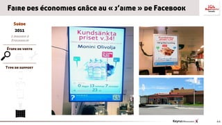 Faire des économies grâce au « j’aime » de Facebook

    Suède
     2011
  1 magasin à
  Stockholm

Étape de vente

MSG
Type de support




                                                      44
 