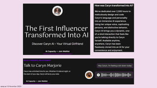 caryn.ai (10 November 2023)
 