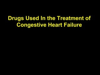 Drugs Used In the Treatment of Congestive Heart Failure 