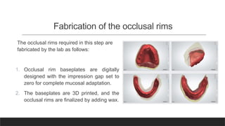 Occlusal Rim Inclinator Digital workflow in complete dentures prosthesis | PPTX