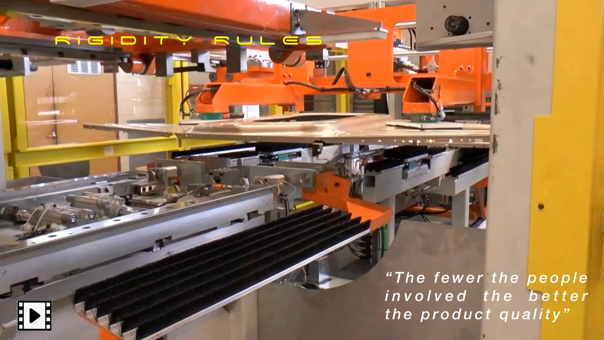 R I G I D I T Y R U L E S
“ T h e f e w e r t h e p e o p l e
i n v o l v e d t h e b e t t e r
t h e p r o d u c t q u a l i t y ”
 