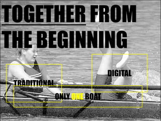 TOGETHER FROM THE BEGINNINGDIGITALTRADITIONALONLY ONE BOAT