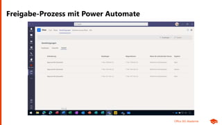 Office 365 Akademie
Freigabe-Prozess mit Power Automate
 