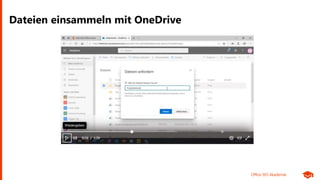 Office 365 Akademie
Dateien einsammeln mit OneDrive
 