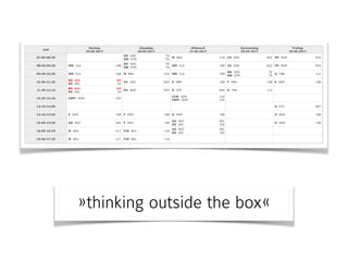 »thinking outside the box«
 