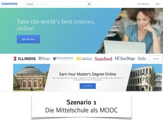 Szenario 1 
Die Mittelschule als MOOC
 