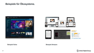 47
Beispiele für Ökosysteme.
Beispiel Valve Beispiel Amazon
 