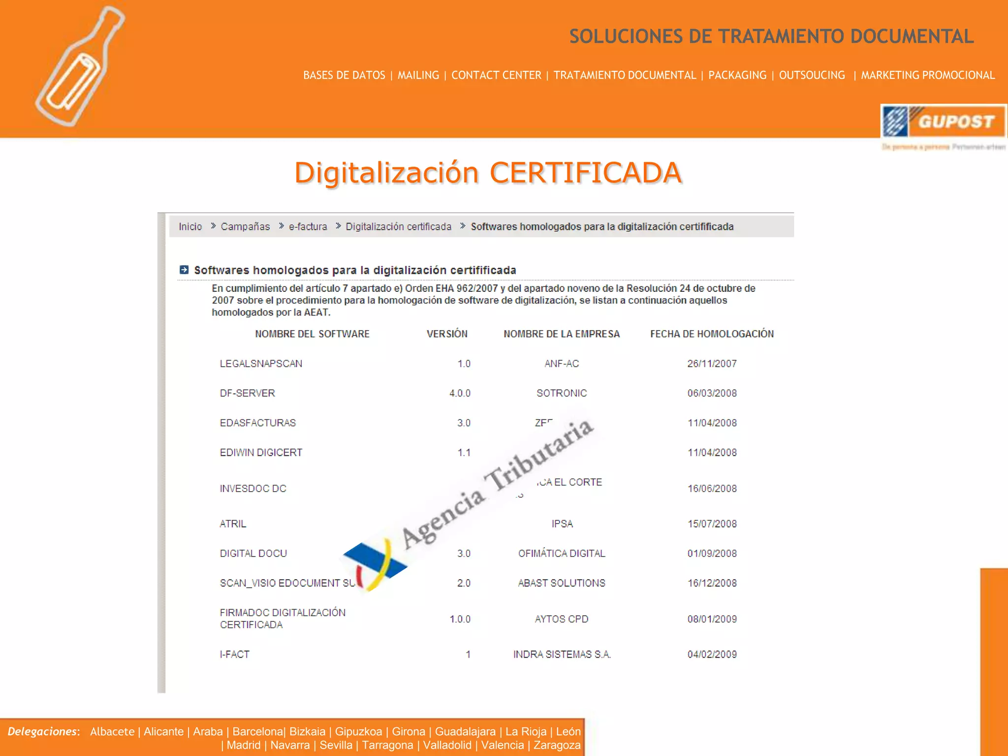 Digitalización certificada de facturas