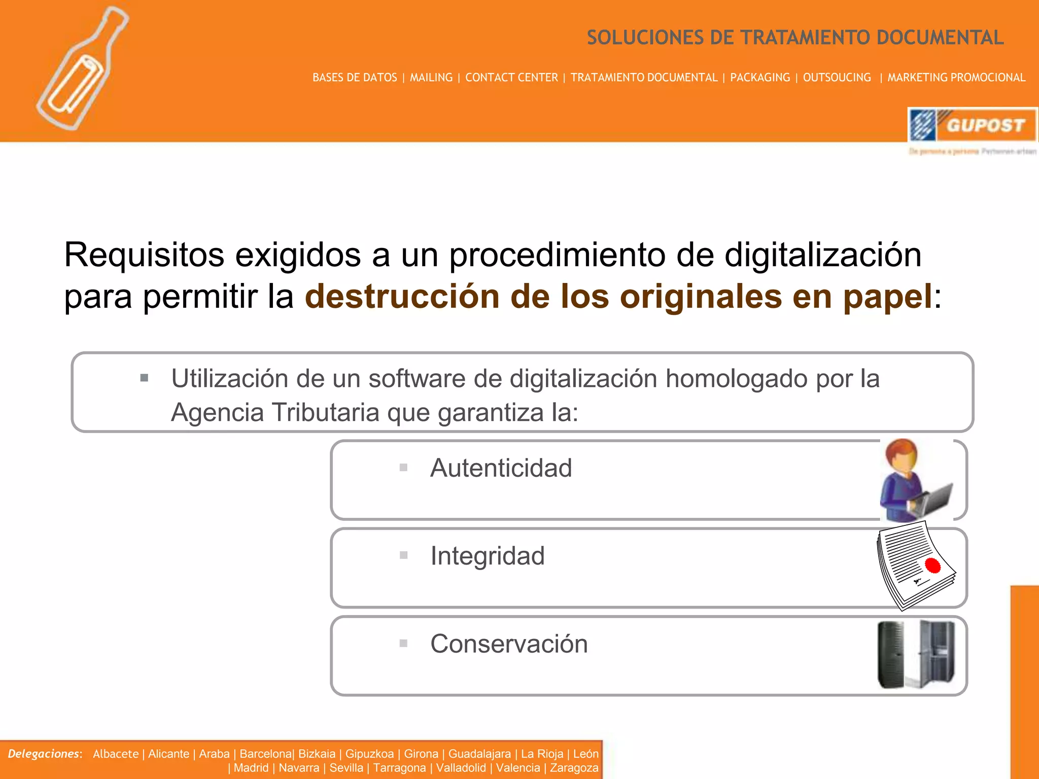 Digitalización certificada de facturas