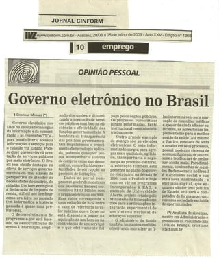 GOVERNO ELETRÔNICO NO BRASIL