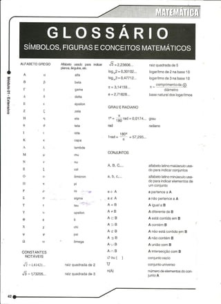 Símbolos usados em Matemática