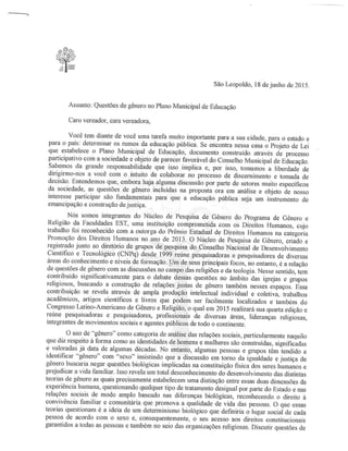 Carta André Musskopf - Doutor em Teologia