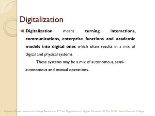 Digitalization in higher education | PDF