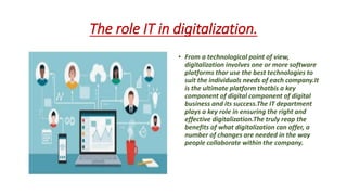 Digitalization of companies | PPTX