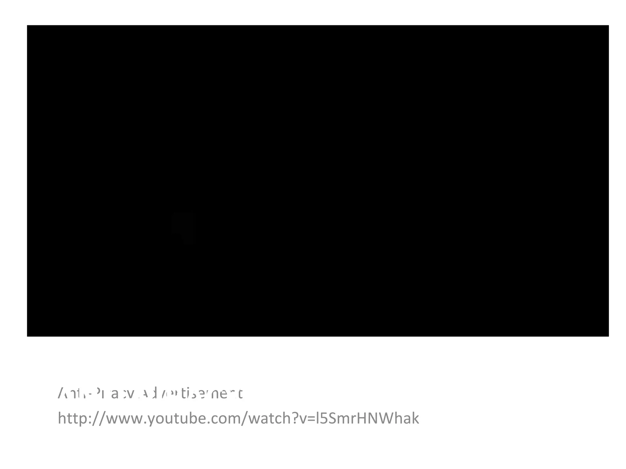 ANTI-PIRACY AD
Anti-Piracy Advertisement
http://www.youtube.com/watch?v=l5SmrHNWhak
 