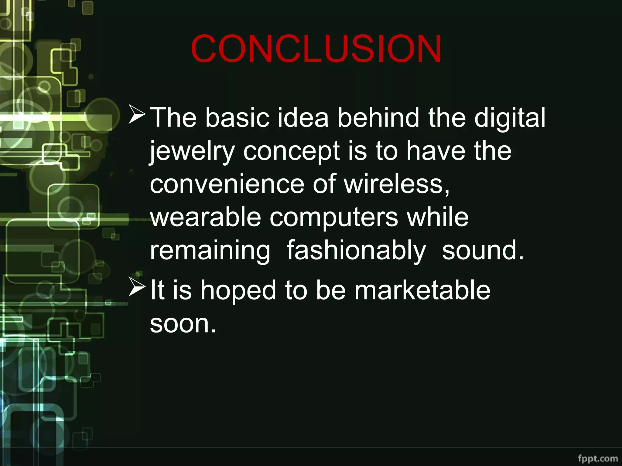 Digital jewellery ppt | PPT