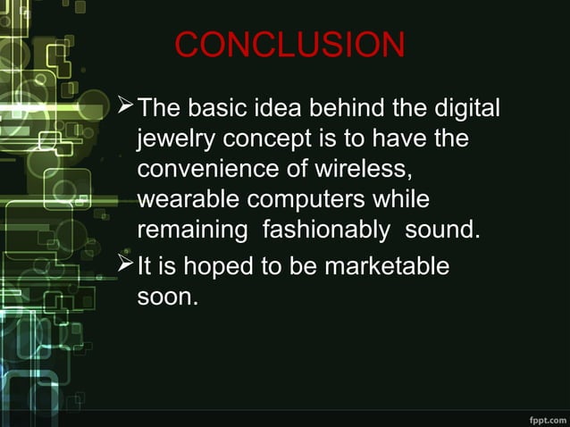 Digital Jewellery Ppt