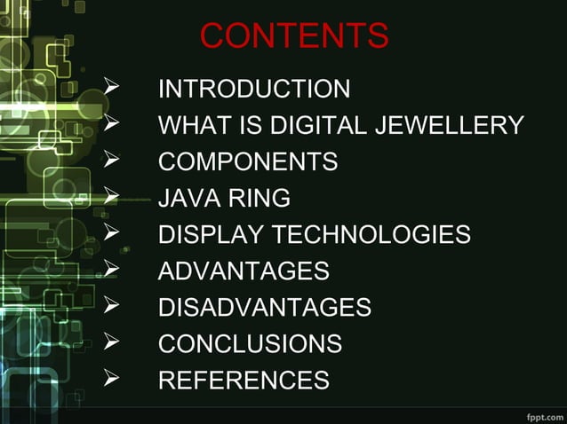 Digital Jewellery Ppt