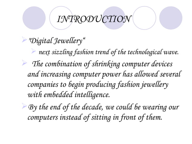 Digitaljewellery presentation | PPT