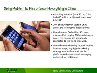 Contact US 
info@digitaljungle.agency 
pinterest.com/digitaljungle 
facebook.com/digitaljunglecn 
plus.google.com/digitaljungle 
@digitaljunglecn 
weibo.com/digitaljungle 
www.digitaljungle.com.cn/blog 
slideshare.net/digitaljungle 
12 Copyright © 2014 Digital Jungle Limited. All rights reserved. 
