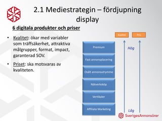 2.1 Mediestrategin – fördjupning
                        display
  6 digitala produkter och priser
                       ...