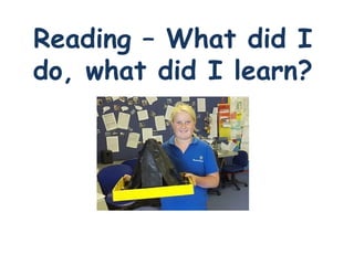 Reading – What did I do, what did I learn? 