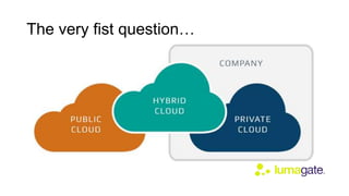 The very fist question…
 