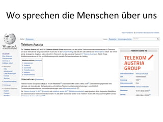 Wo sprechen die Menschen über uns 