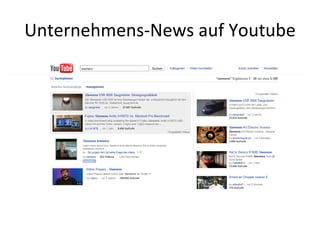 Unternehmens-News auf Youtube 