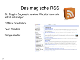 z.B. ein Blog, Twitter-Account, Facebook Profil oder Fanseite, Slideshare für Präsentationen, Youtube-Kanal, Flickr für Fotos, Tumblr oder Posterous für Microblogging, Wikipedia, XING, LinkedIn 