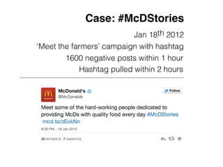 Case: #McDStories 
 