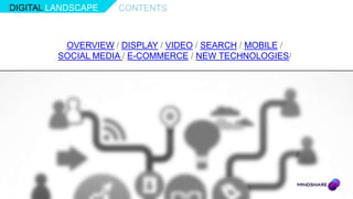 DIGITAL LANDSCAPE    CONTENTS



          OVERVIEW / DISPLAY / VIDEO / SEARCH / MOBILE /
         SOCIAL MEDIA / E-COMMERCE / NEW TECHNOLOGIES/
 