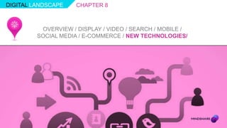 DIGITAL LANDSCAPE    CHAPTER 8



          OVERVIEW / DISPLAY / VIDEO / SEARCH / MOBILE /
         SOCIAL MEDIA / E-COMMERCE / NEW TECHNOLOGIES/
 