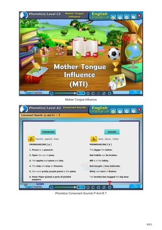 6/23
Mother Tongue Influence
Phonetics Consonant Sounds P And B 7
 