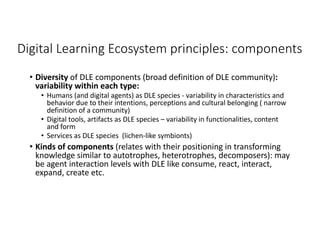 Digital learning ecosystem principles in socio technical systems | PDF