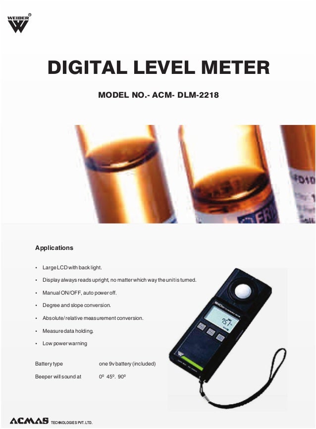 Digital Level Meter by ACMAS Technologies Pvt Ltd.