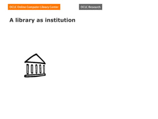 A library as institution
 