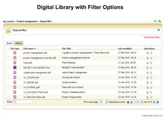Digital Library with Filter Options