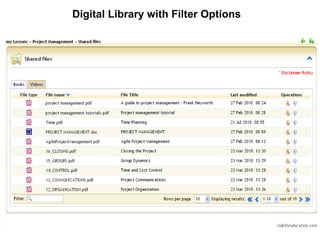 Digital Library with Filter Options 