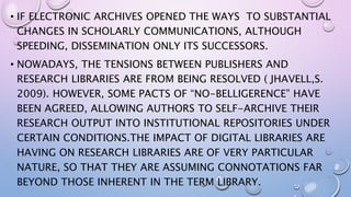 Library Generation Is Problematic Digital library impacts and issues | PPTX