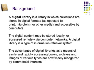 Digital library presentation | PPT